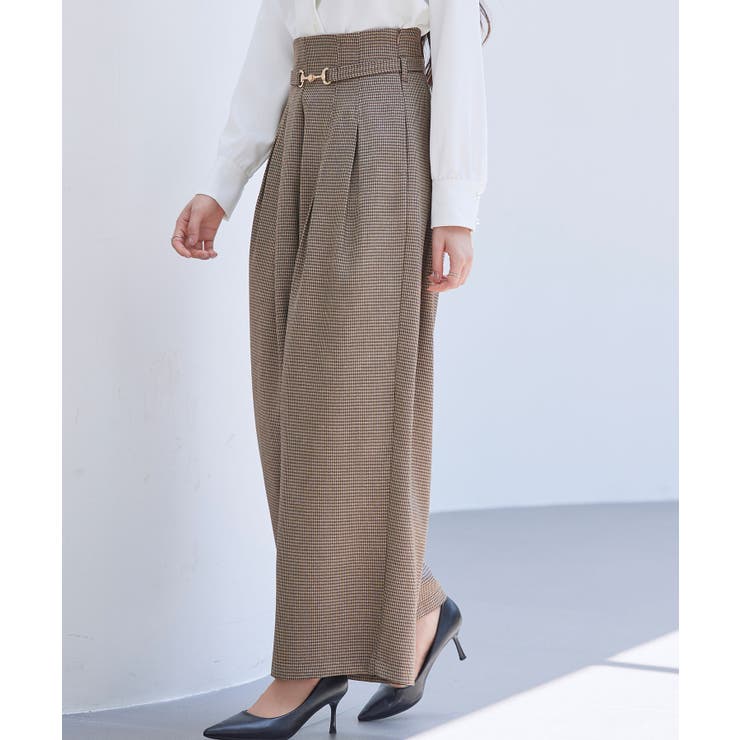 グレンチェックのハイウエストドカンパンツ | SAISON DE PAPILLON  | 詳細画像20 