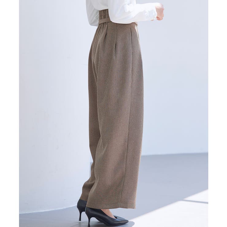 グレンチェックのハイウエストドカンパンツ | SAISON DE PAPILLON  | 詳細画像21 