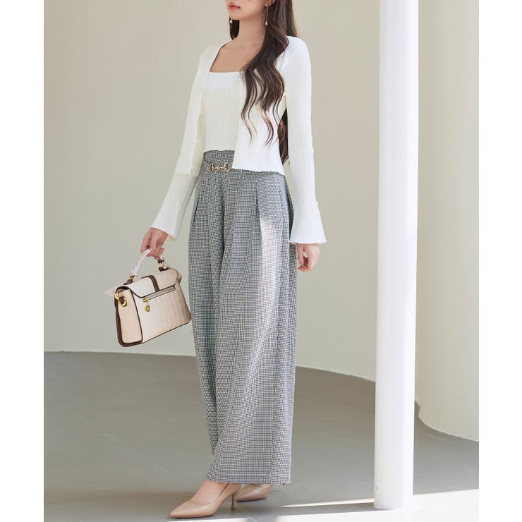 グレンチェックのハイウエストドカンパンツ | SAISON DE PAPILLON  | 詳細画像11 