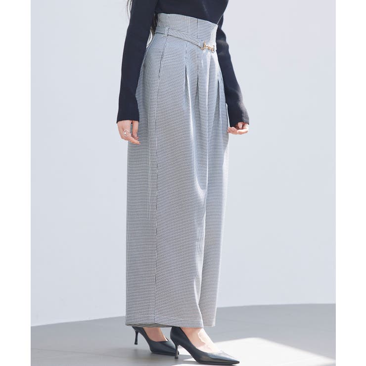 グレンチェックのハイウエストドカンパンツ | SAISON DE PAPILLON  | 詳細画像7 