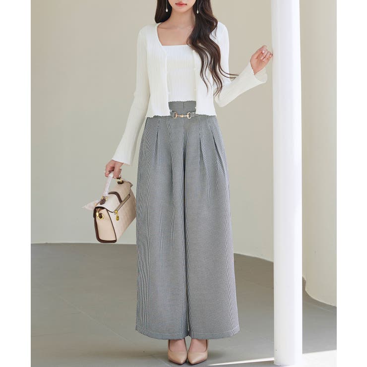 グレンチェックのハイウエストドカンパンツ | SAISON DE PAPILLON  | 詳細画像10 