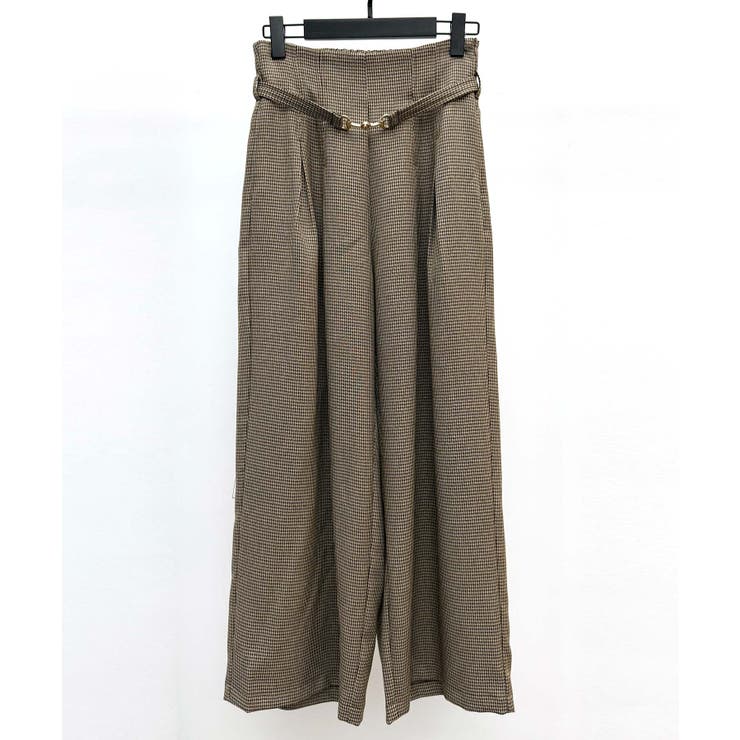 グレンチェックのハイウエストドカンパンツ | SAISON DE PAPILLON  | 詳細画像30 