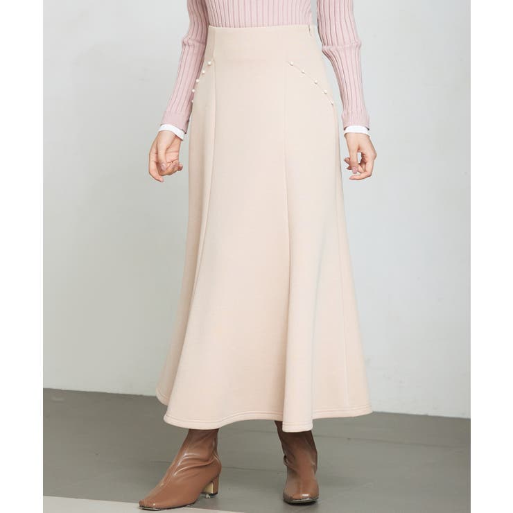 ダンボールニットのロング丈マーメイドスカート | SAISON DE PAPILLON  | 詳細画像15 