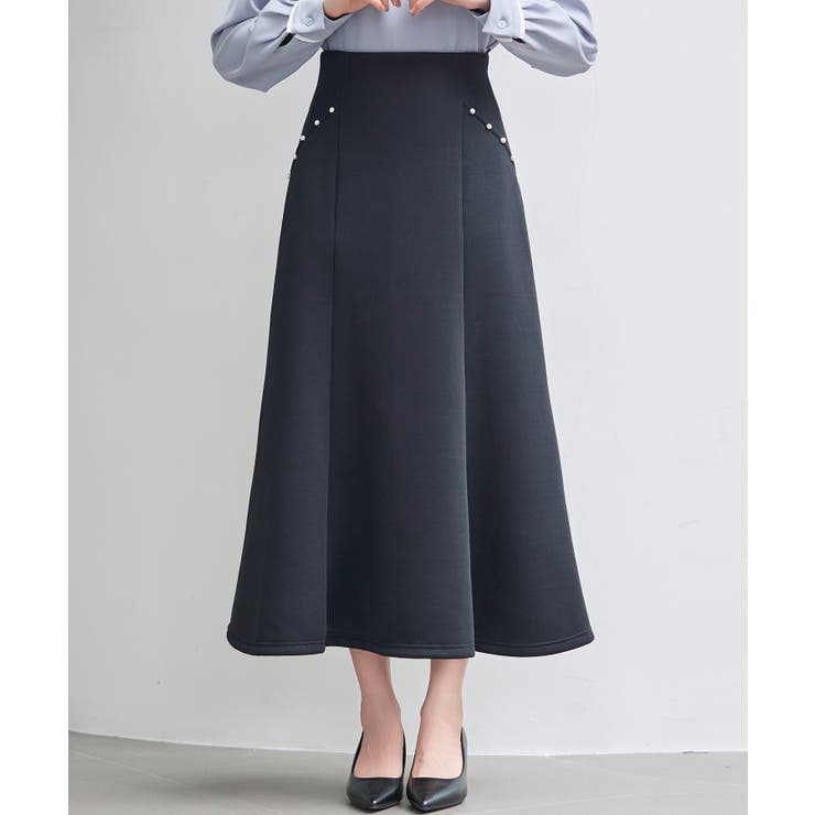 ダンボールニットのロング丈マーメイドスカート | SAISON DE PAPILLON  | 詳細画像3 