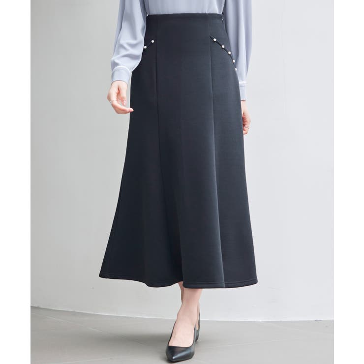 ダンボールニットのロング丈マーメイドスカート | SAISON DE PAPILLON  | 詳細画像4 