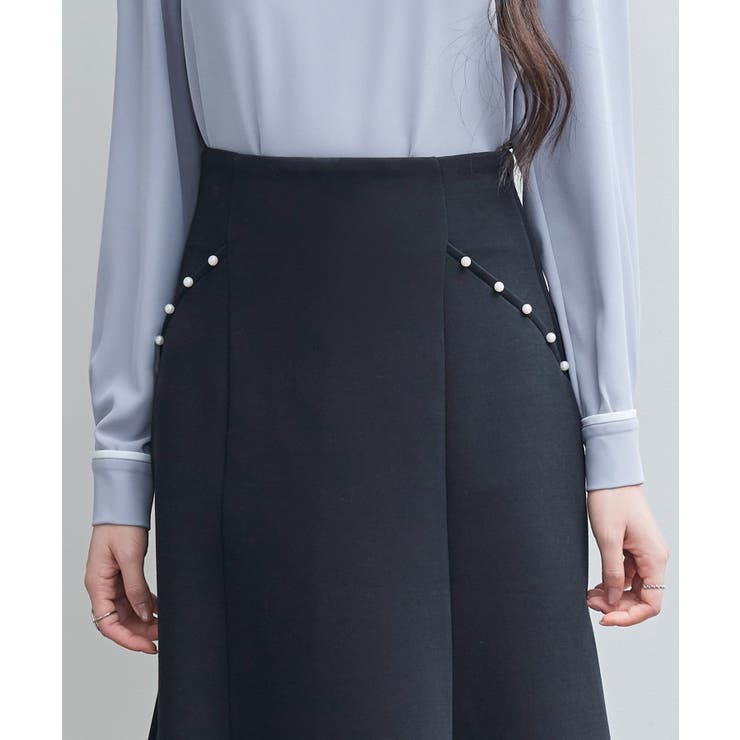 ダンボールニットのロング丈マーメイドスカート | SAISON DE PAPILLON  | 詳細画像10 