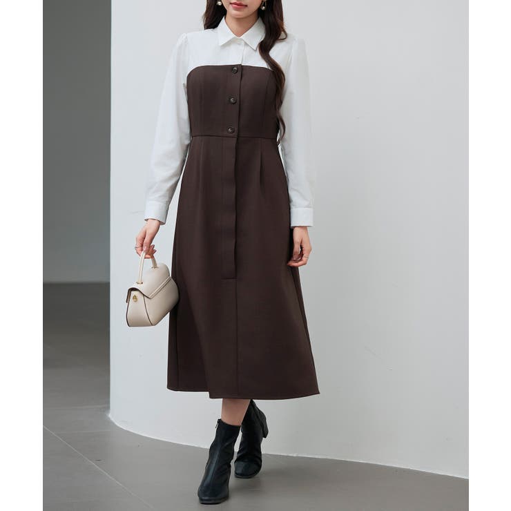 チョコ | ドッキングビスチェワンピース | SAISON DE PAPILLON 