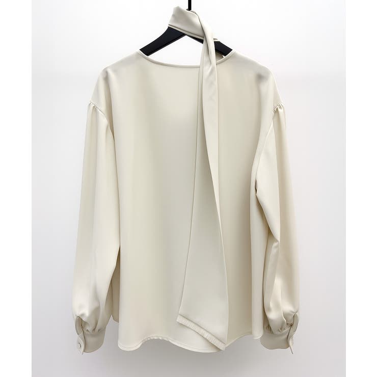 取り外し可能なボウタイリボンフリンジブラウス | SAISON DE PAPILLON  | 詳細画像31 