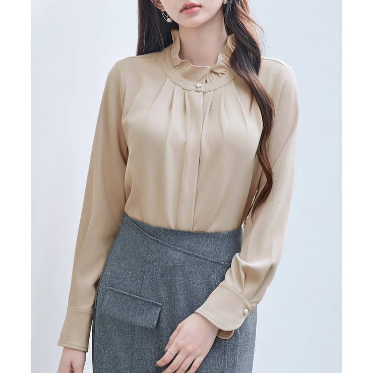 ギャザーたっぷりのフェミニンなバルカンブラウス | SAISON DE PAPILLON  | 詳細画像3 