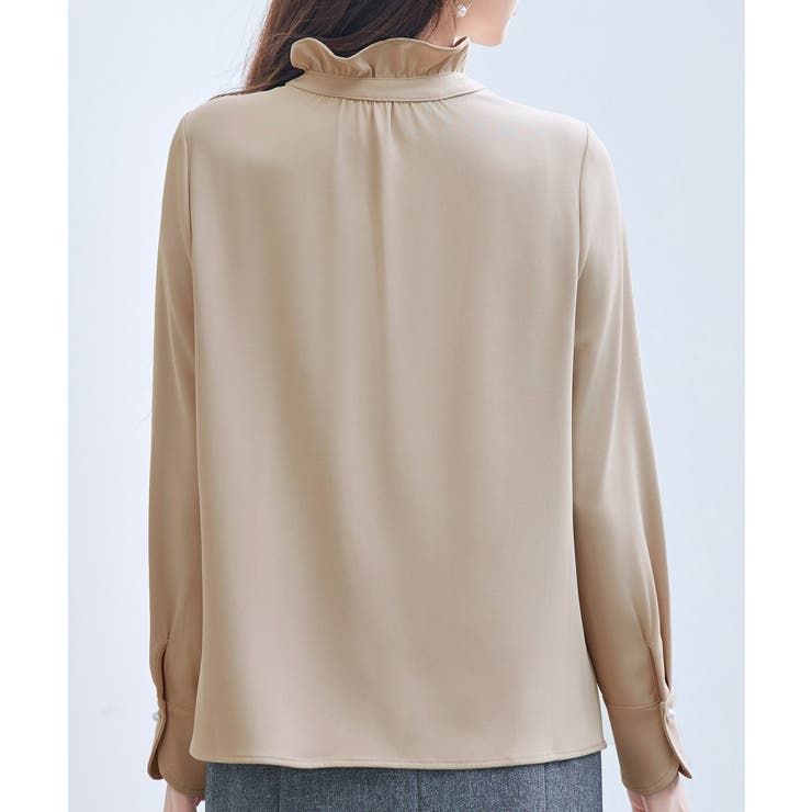 ギャザーたっぷりのフェミニンなバルカンブラウス | SAISON DE PAPILLON  | 詳細画像4 