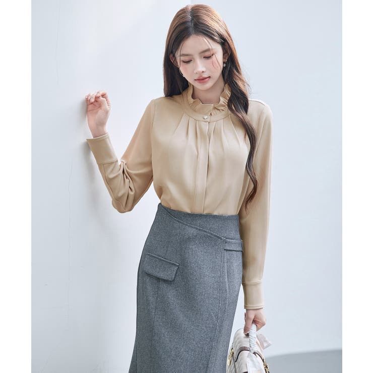 ギャザーたっぷりのフェミニンなバルカンブラウス | SAISON DE PAPILLON  | 詳細画像5 