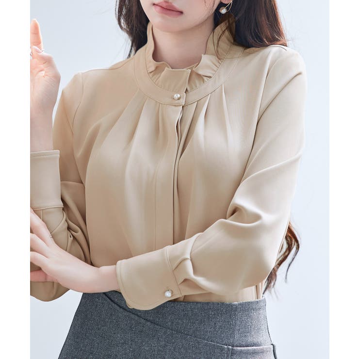 ギャザーたっぷりのフェミニンなバルカンブラウス | SAISON DE PAPILLON  | 詳細画像6 