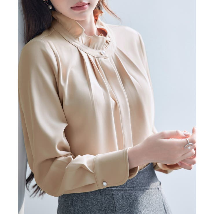 ギャザーたっぷりのフェミニンなバルカンブラウス | SAISON DE PAPILLON  | 詳細画像7 