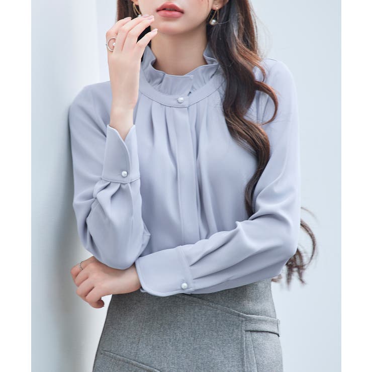 ギャザーたっぷりのフェミニンなバルカンブラウス | SAISON DE PAPILLON  | 詳細画像29 