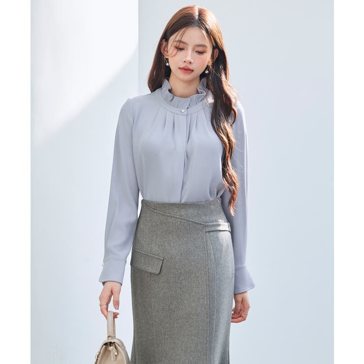 ギャザーたっぷりのフェミニンなバルカンブラウス | SAISON DE PAPILLON  | 詳細画像25 