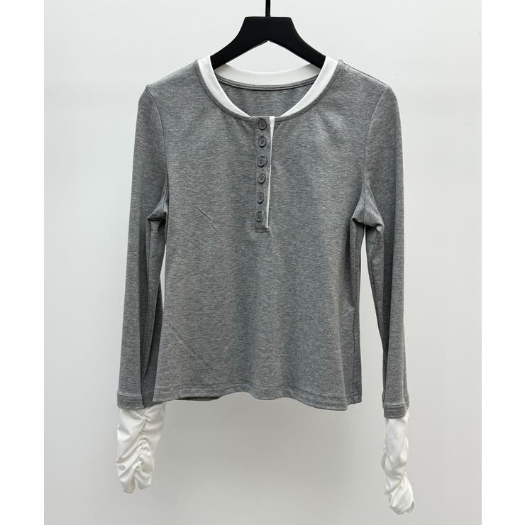 レイヤードドッキングヘンリーネックカットソー | SAISON DE PAPILLON  | 詳細画像41 