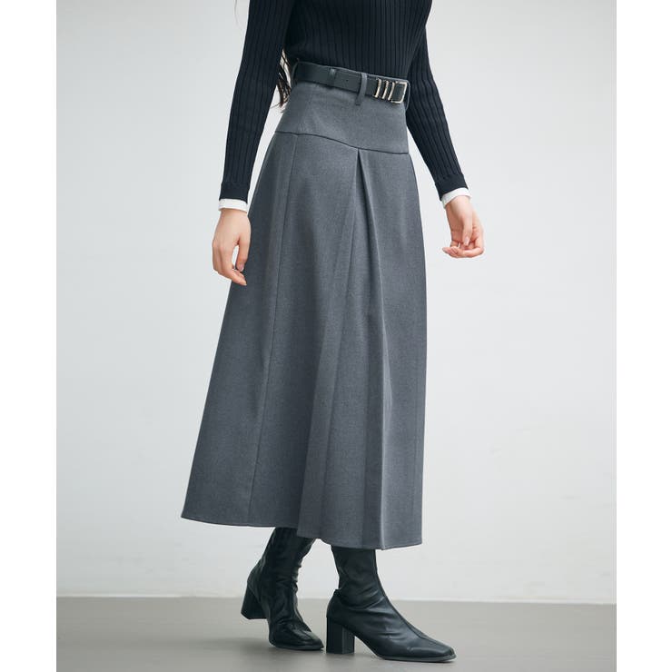 ヨークスカートとベルトの2点セット[品番：DSSW0005380]｜SAISON DE