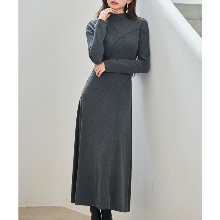 ボトルネックネックロングワンピース | SAISON DE PAPILLON  | 詳細画像4 