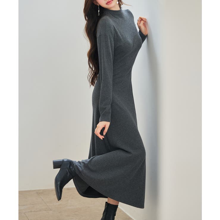 ボトルネックネックロングワンピース | SAISON DE PAPILLON  | 詳細画像5 