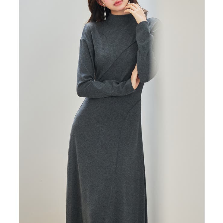 ボトルネックネックロングワンピース | SAISON DE PAPILLON  | 詳細画像7 