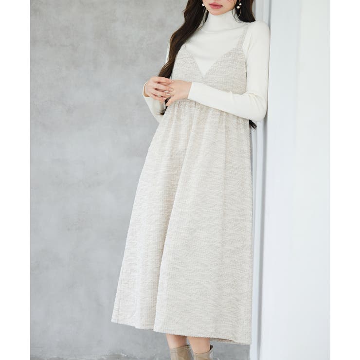 デジタル柄スイッチングキャミワンピース | SAISON DE PAPILLON  | 詳細画像7 