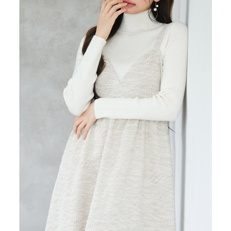 デジタル柄スイッチングキャミワンピース | SAISON DE PAPILLON  | 詳細画像8 