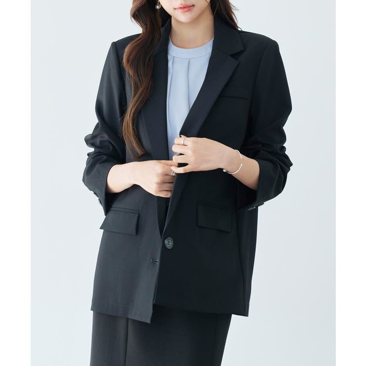 深めVネックワンボタンテーラードジャケット | SAISON DE PAPILLON  | 詳細画像18 