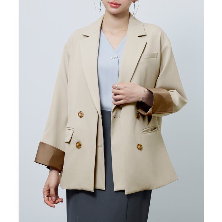 レイヤード風テーラードジャケット | SAISON DE PAPILLON  | 詳細画像3 