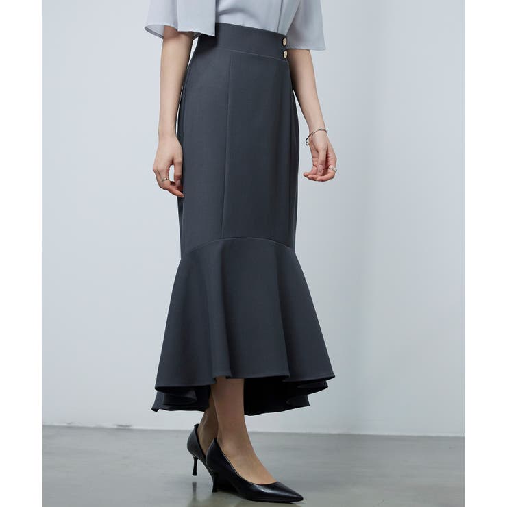 ゴールドボタンマーメイドスカート | SAISON DE PAPILLON  | 詳細画像6 