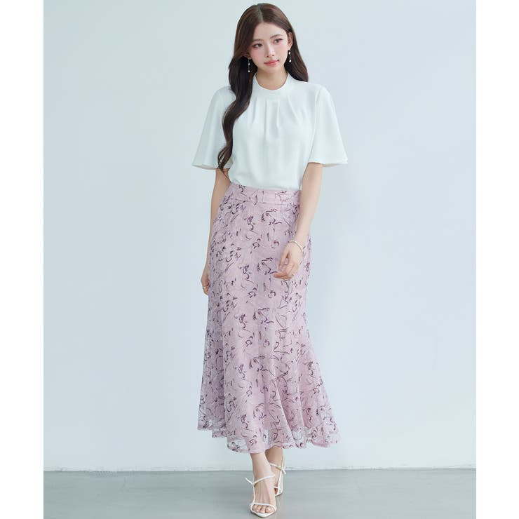 刺レースハイウエストスカート | SAISON DE PAPILLON  | 詳細画像17 