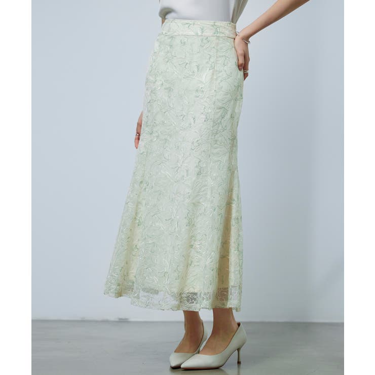 刺レースハイウエストスカート | SAISON DE PAPILLON  | 詳細画像5 