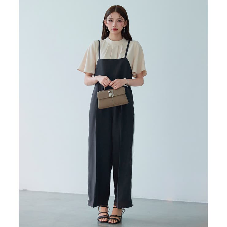 サイド配色ワイドサロペット | SAISON DE PAPILLON  | 詳細画像3 