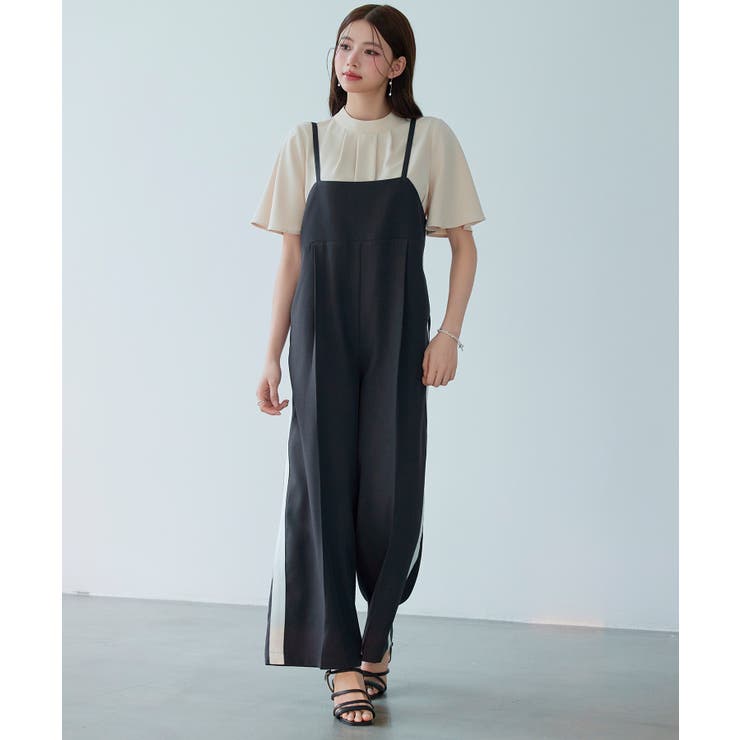 サイド配色ワイドサロペット | SAISON DE PAPILLON  | 詳細画像4 