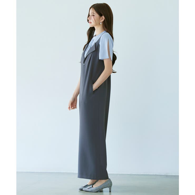 折り返しウエストシャーリングサロペット | SAISON DE PAPILLON  | 詳細画像5 