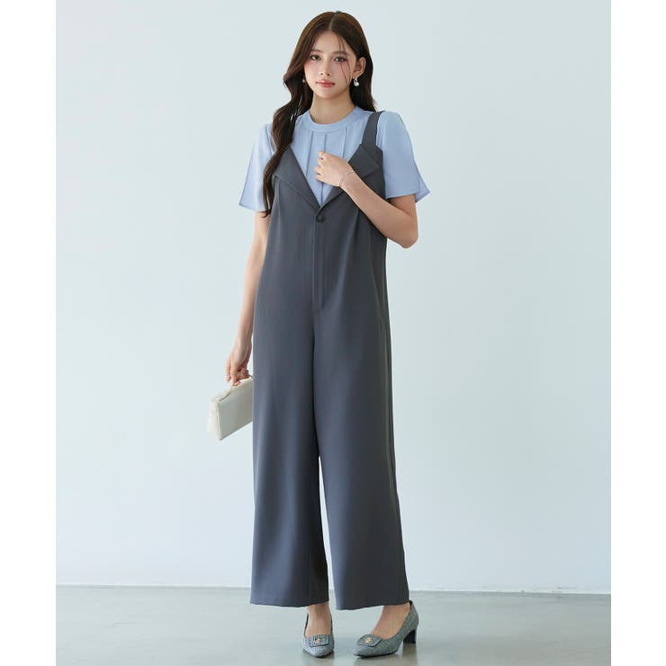 折り返しウエストシャーリングサロペット | SAISON DE PAPILLON  | 詳細画像7 