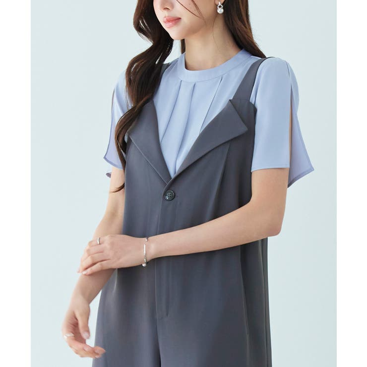 折り返しウエストシャーリングサロペット | SAISON DE PAPILLON  | 詳細画像8 