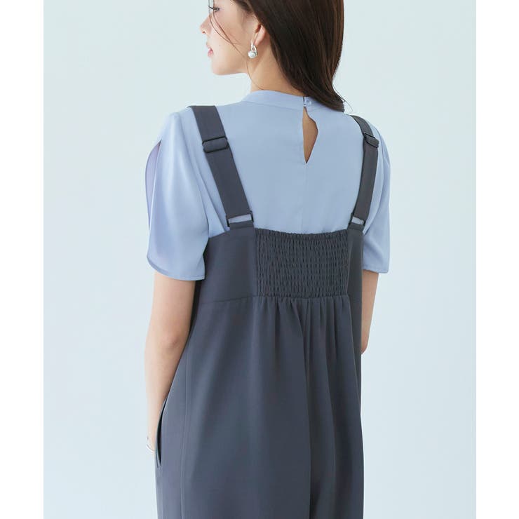 折り返しウエストシャーリングサロペット | SAISON DE PAPILLON  | 詳細画像9 