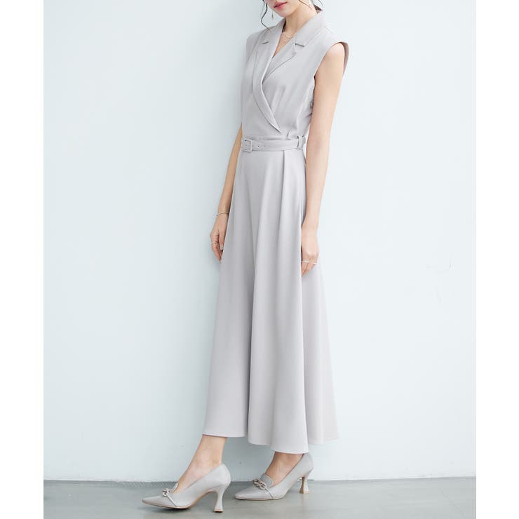 テーラードカラーベルト付きフレアワンピース | SAISON DE PAPILLON  | 詳細画像12 