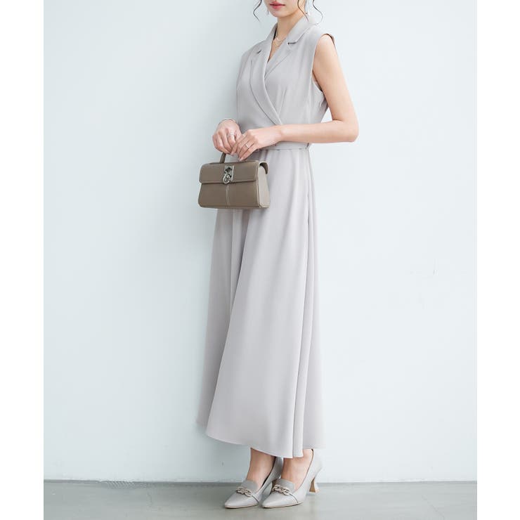 テーラードカラーベルト付きフレアワンピース | SAISON DE PAPILLON  | 詳細画像17 