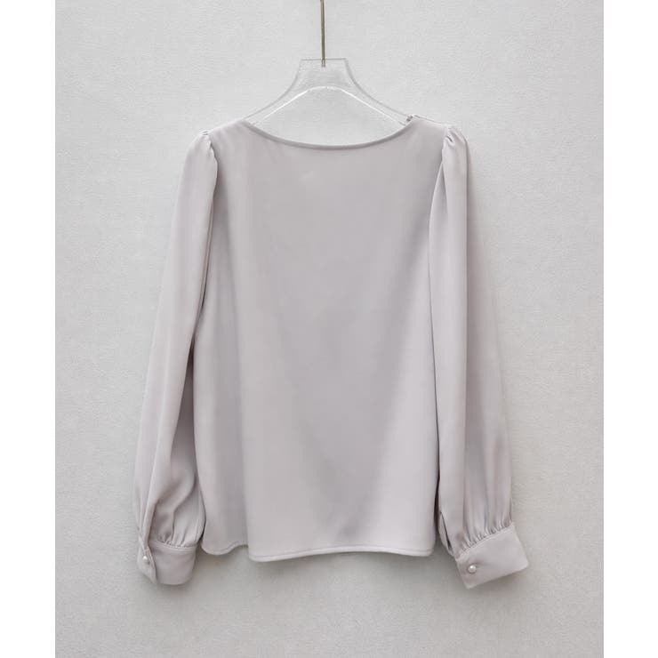 ニュアンスネック長袖ブラウス | SAISON DE PAPILLON  | 詳細画像25 