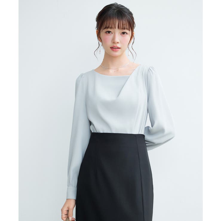 ニュアンスネック長袖ブラウス | SAISON DE PAPILLON  | 詳細画像20 