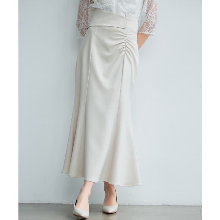 サイドギャザーハイウエストスカート | SAISON DE PAPILLON  | 詳細画像4 