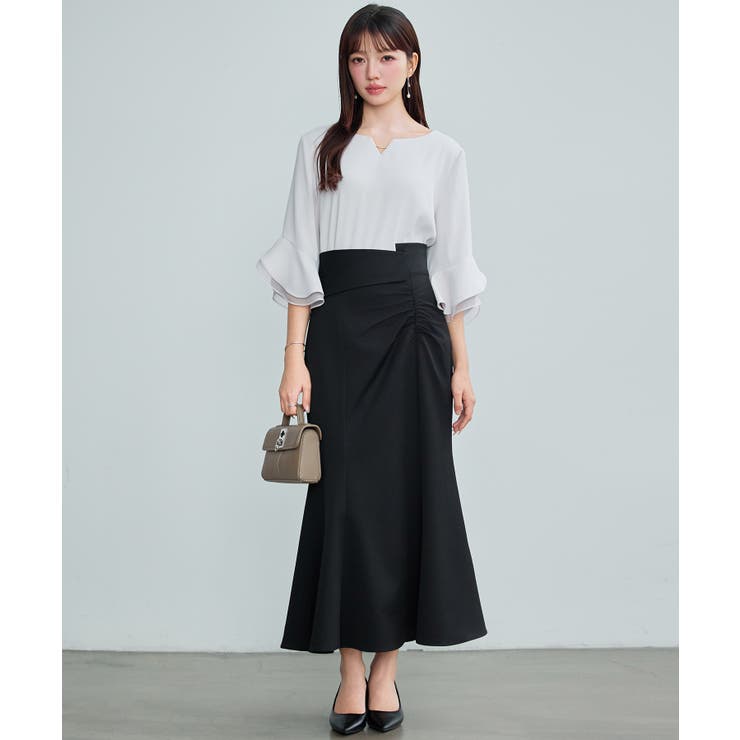 サイドギャザーハイウエストスカート | SAISON DE PAPILLON  | 詳細画像26 