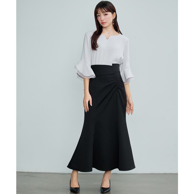 サイドギャザーハイウエストスカート | SAISON DE PAPILLON  | 詳細画像27 