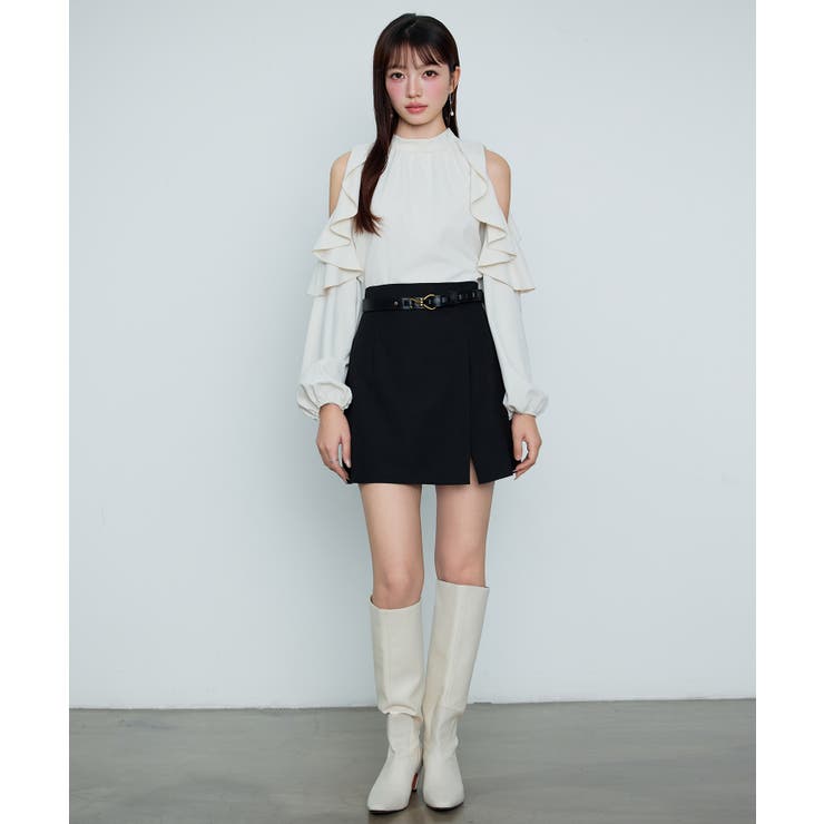 オープンショルダーフリルブラウス | SAISON DE PAPILLON  | 詳細画像13 