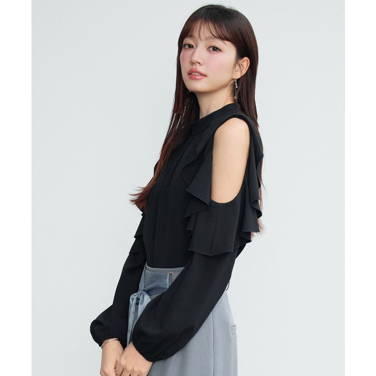 オープンショルダーフリルブラウス | SAISON DE PAPILLON  | 詳細画像28 