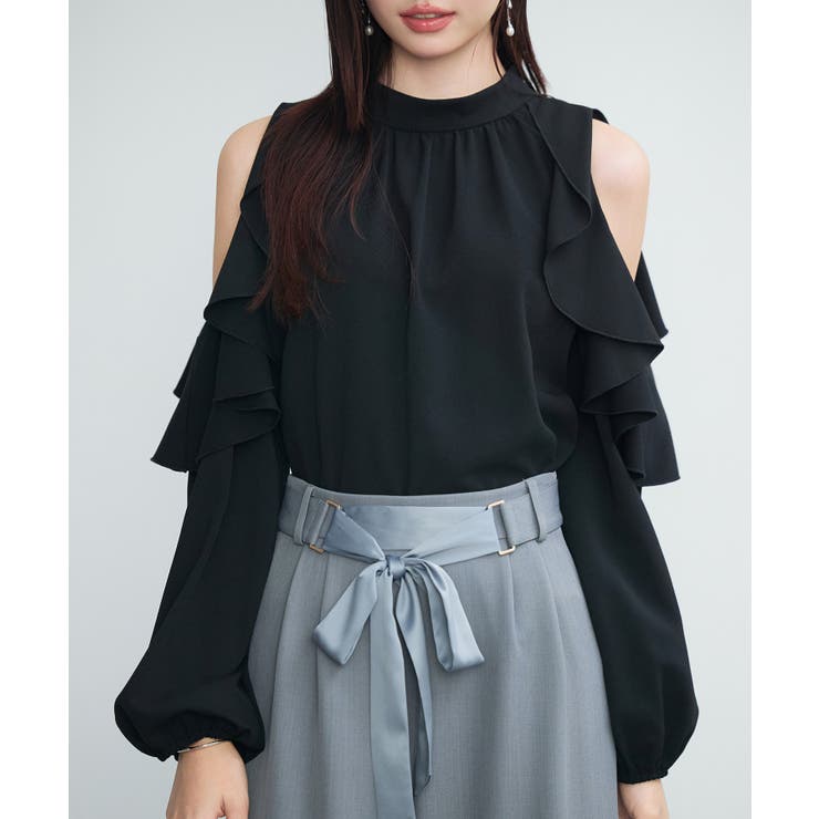 オープンショルダーフリルブラウス | SAISON DE PAPILLON  | 詳細画像29 