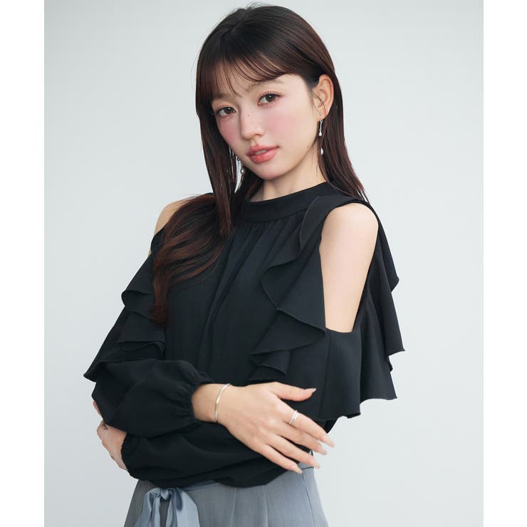 オープンショルダーフリルブラウス | SAISON DE PAPILLON  | 詳細画像19 