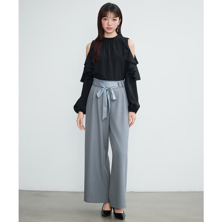 オープンショルダーフリルブラウス | SAISON DE PAPILLON  | 詳細画像22 