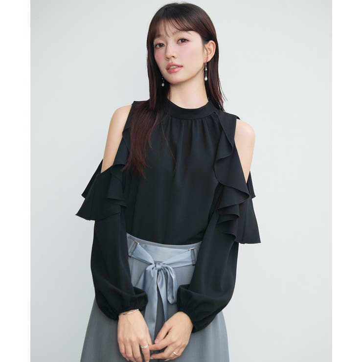 オープンショルダーフリルブラウス | SAISON DE PAPILLON  | 詳細画像24 